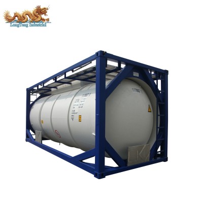 UN T14 Rubber or PE lined 20 feet ISO Tank Container for Sulfuric Acid 98%